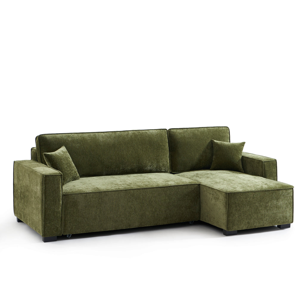 GAVI Fabric Corner Sofa – Green