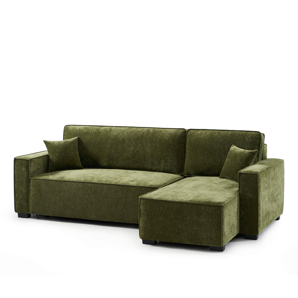 GAVI Fabric Corner Sofa – Green