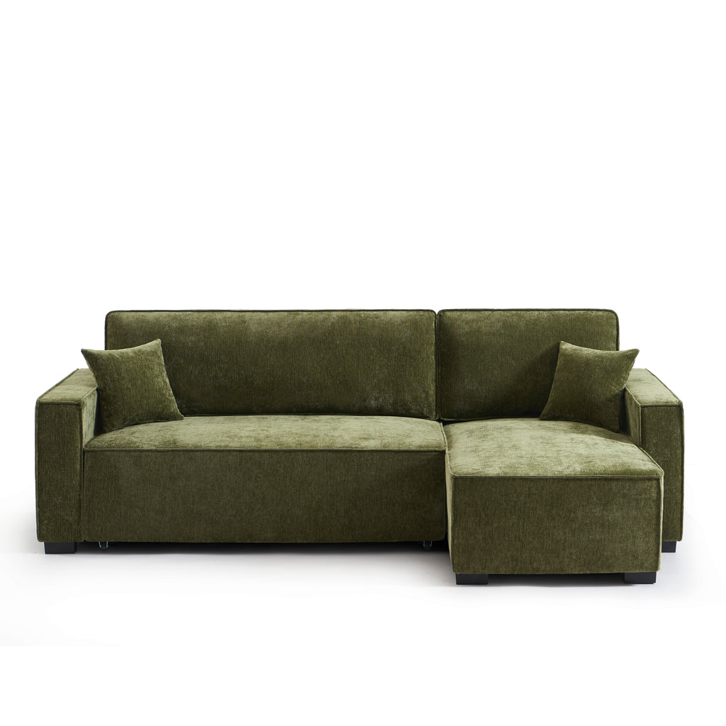 GAVI Fabric Corner Sofa – Green