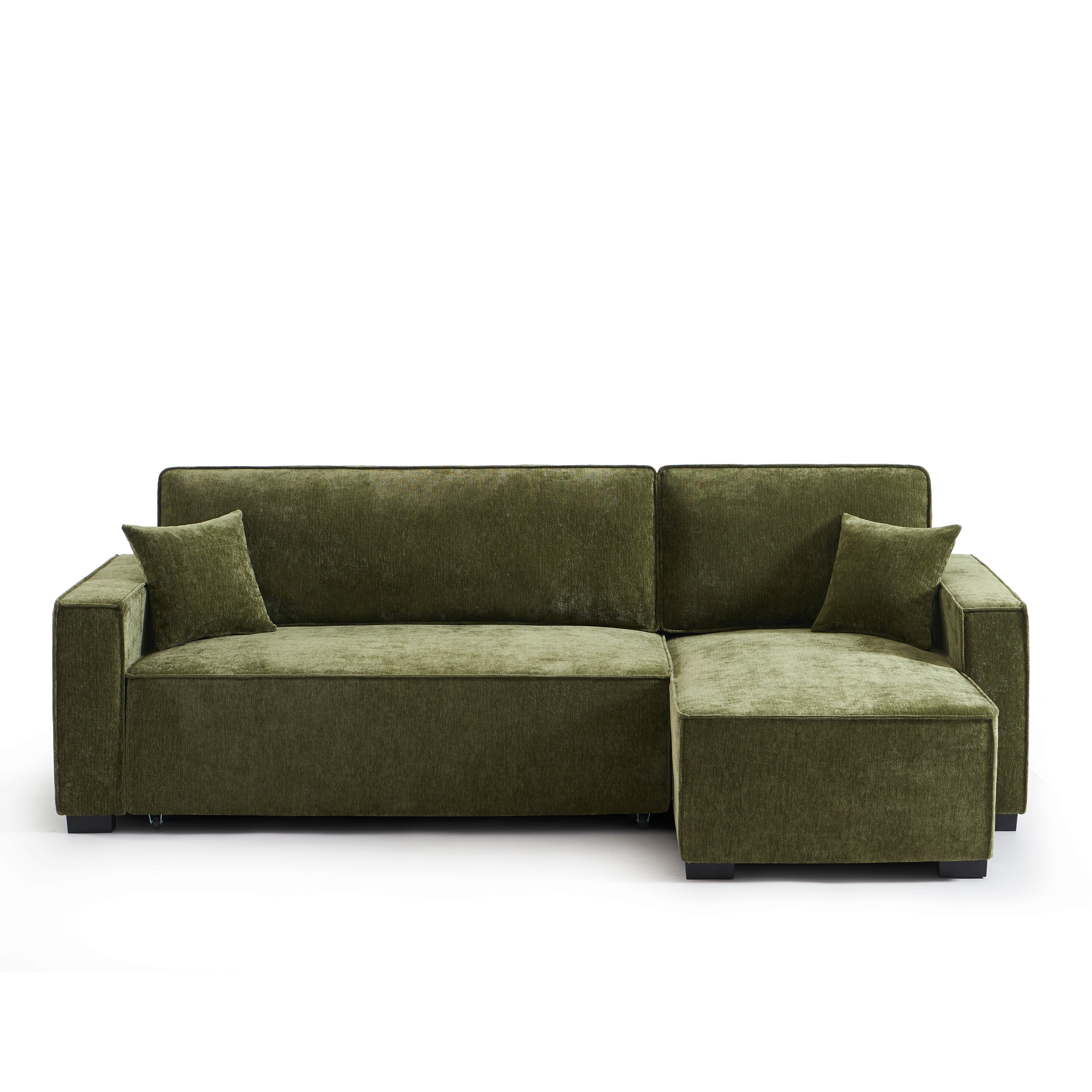 GAVI Fabric Corner Sofa – Green