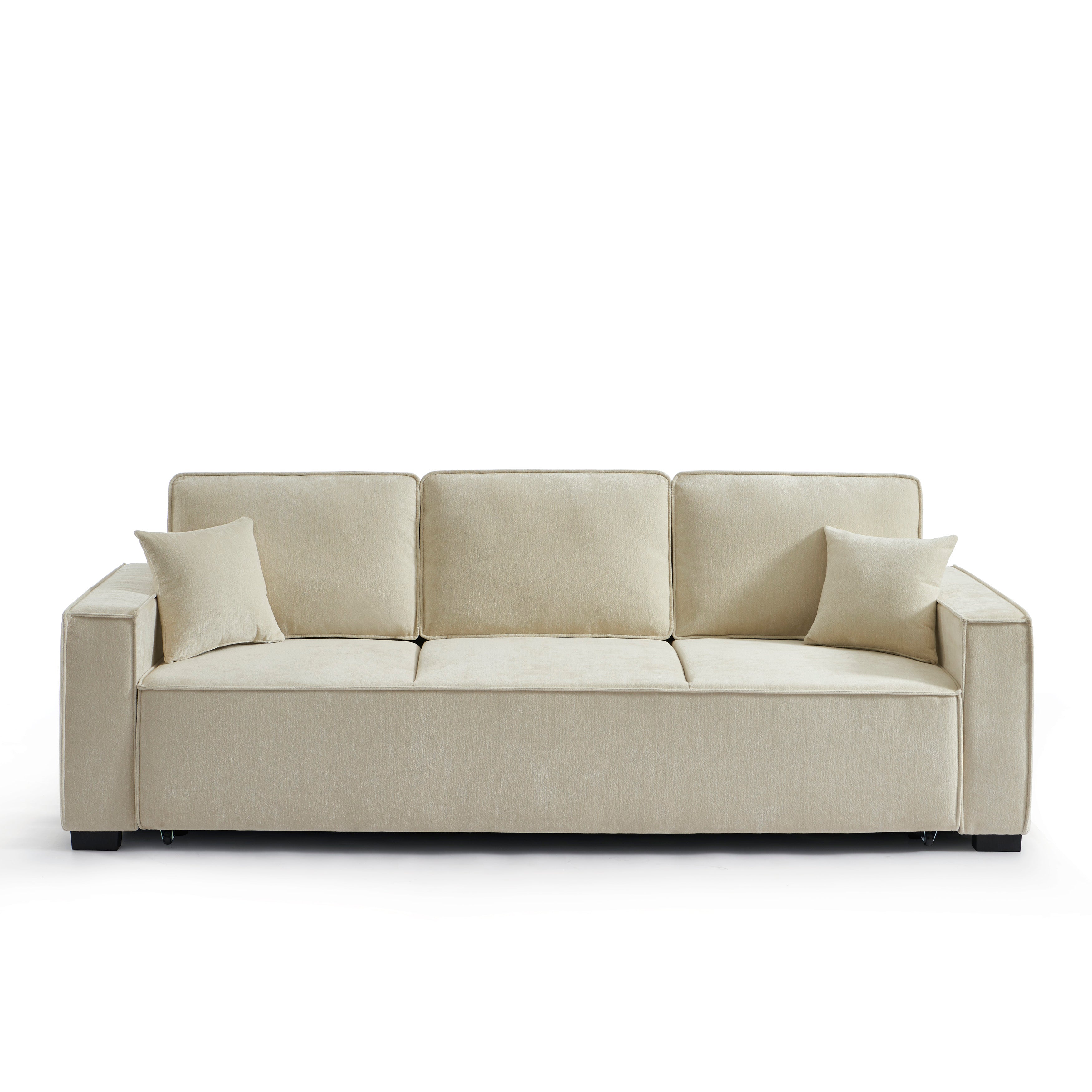 GAVI Fabric Straight Sofa – Beige