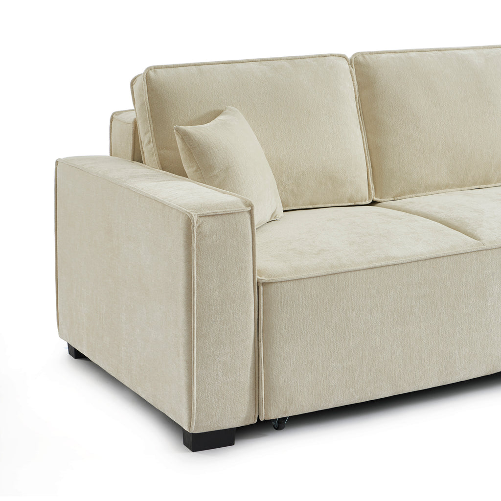 GAVI Fabric Straight Sofa – Beige