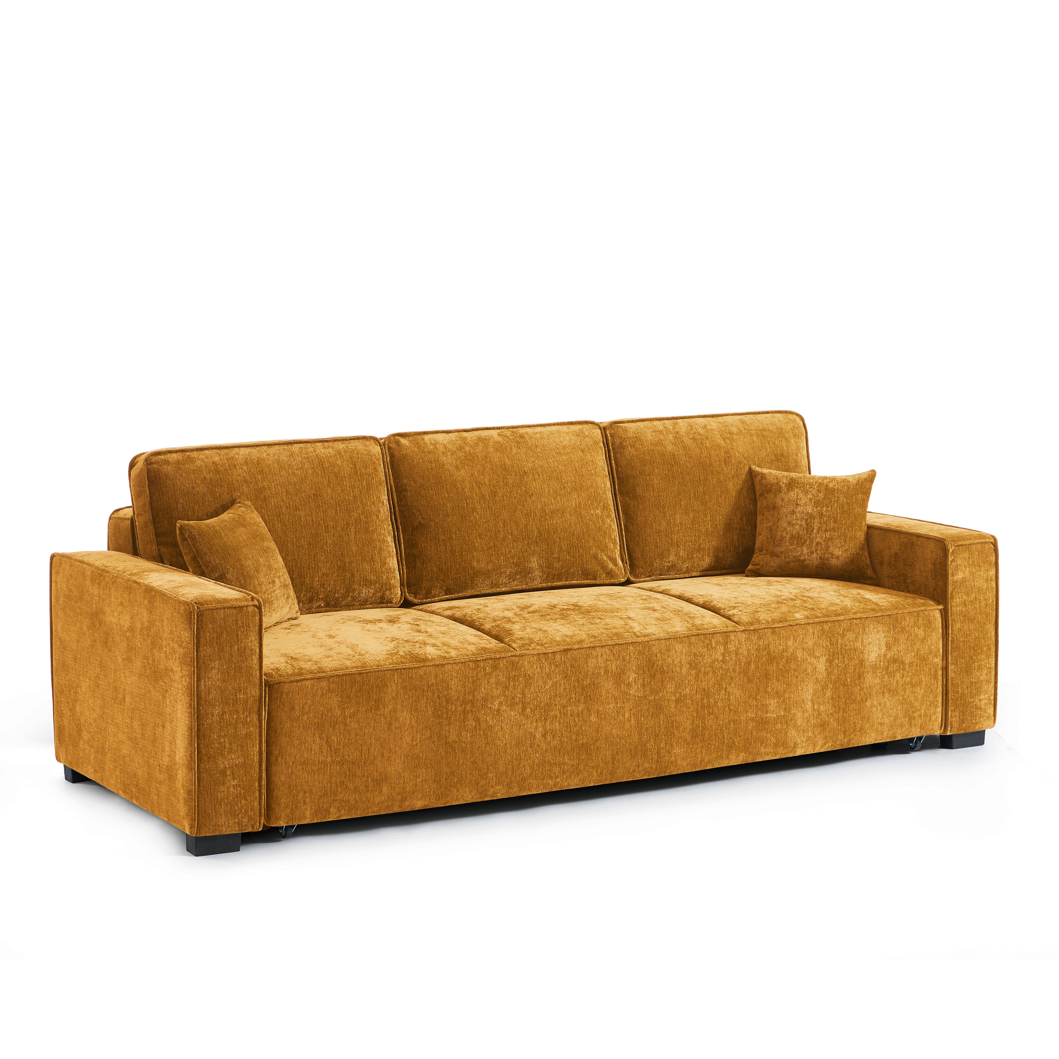 GAVI Fabric Straight Sofa - Yellow Mustard