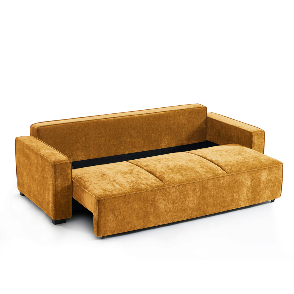 GAVI Fabric Straight Sofa - Yellow Mustard