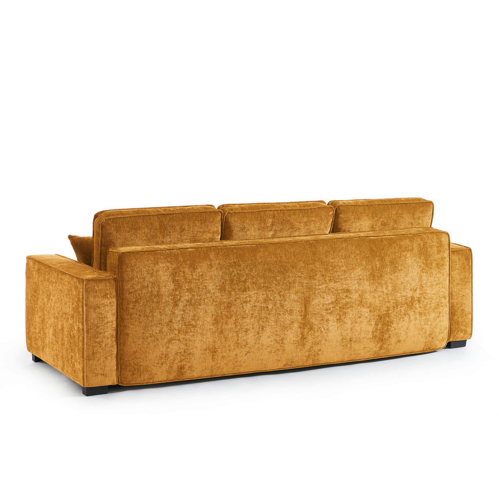 GAVI Fabric Straight Sofa - Yellow Mustard