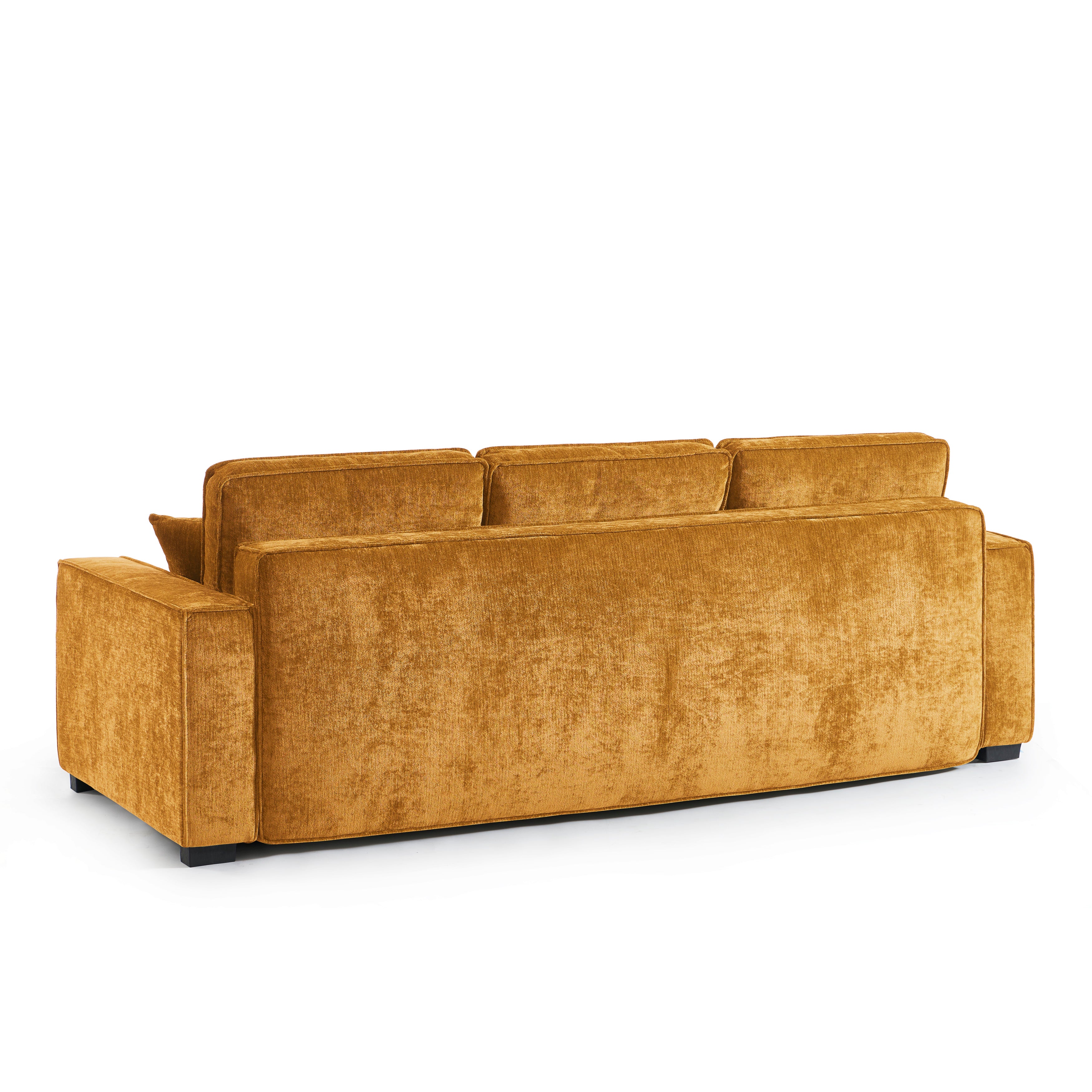 GAVI Fabric Straight Sofa - Yellow Mustard