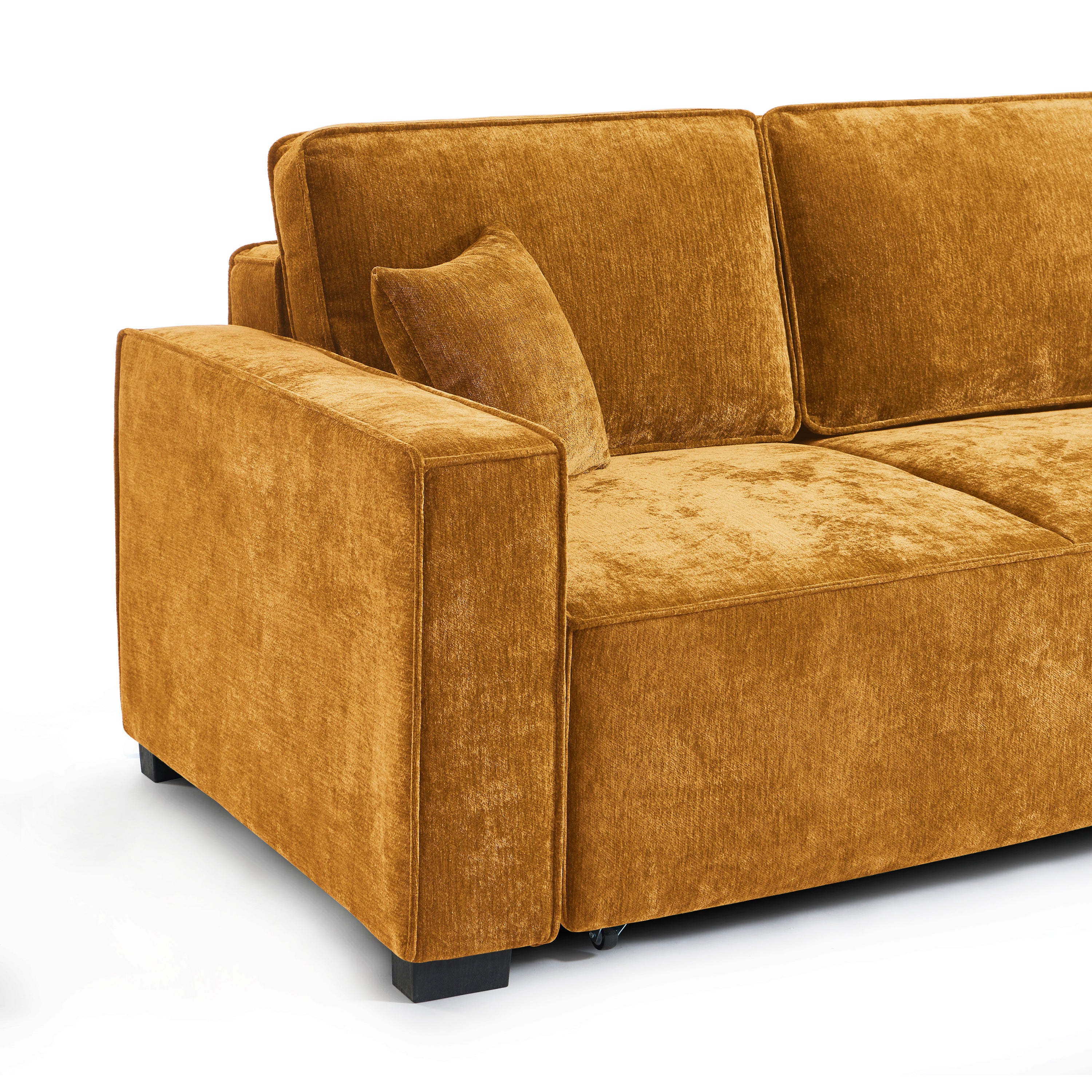 GAVI Fabric Straight Sofa - Yellow Mustard