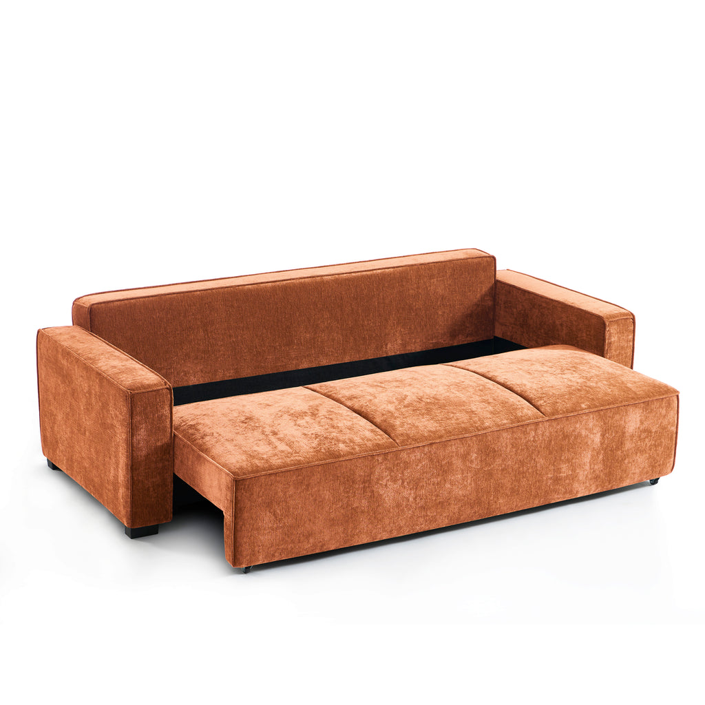 GAVI Fabric Straight Sofa – Terracotta