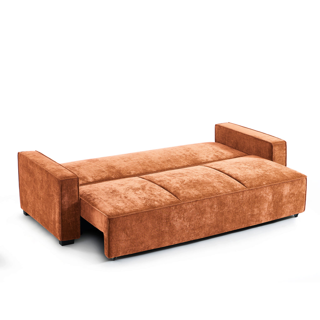 GAVI Fabric Straight Sofa – Terracotta