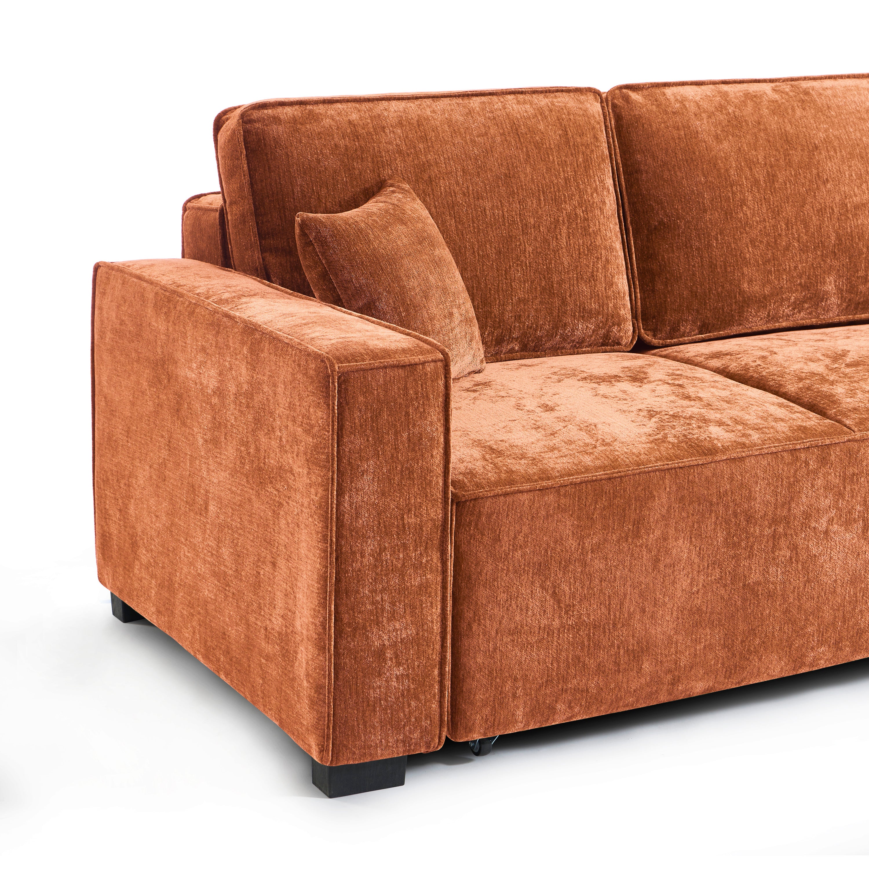 GAVI Fabric Straight Sofa – Terracotta