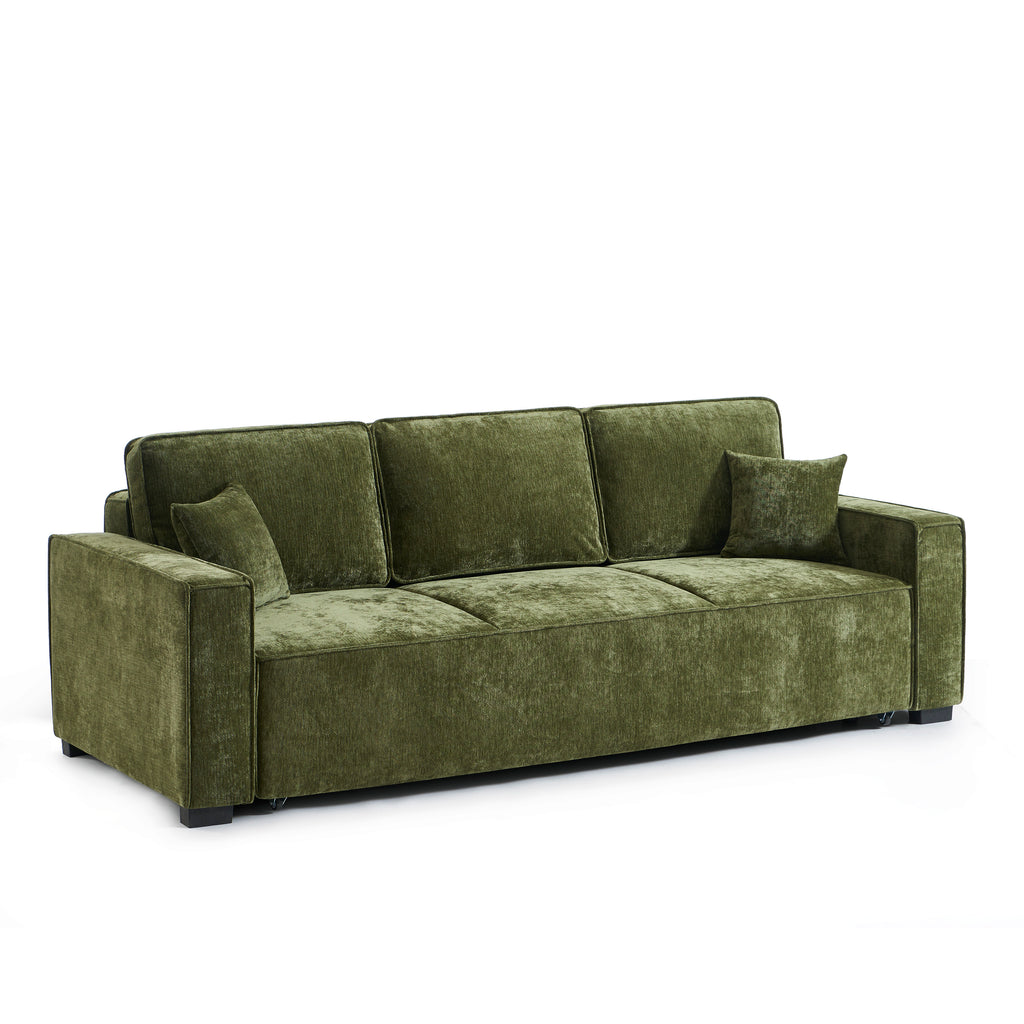 GAVI Fabric Straight Sofa – Green