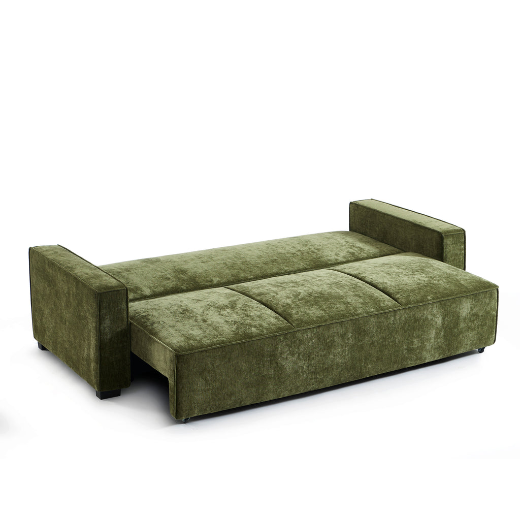 GAVI Fabric Straight Sofa – Green