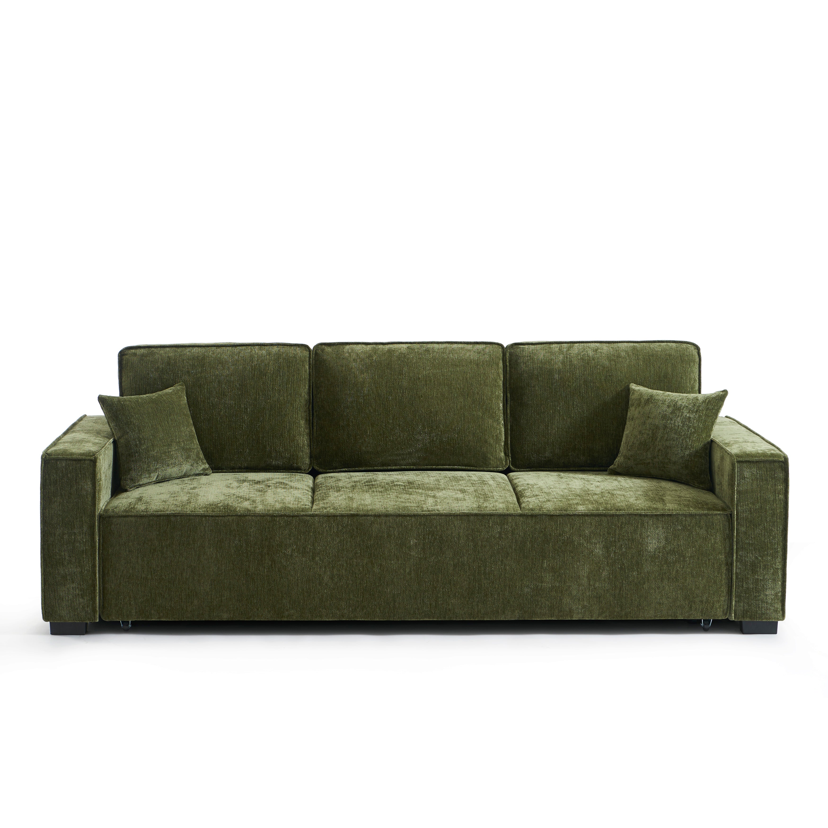 GAVI Fabric Straight Sofa – Green