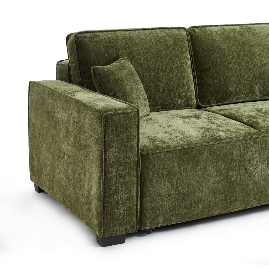 GAVI Fabric Straight Sofa – Green