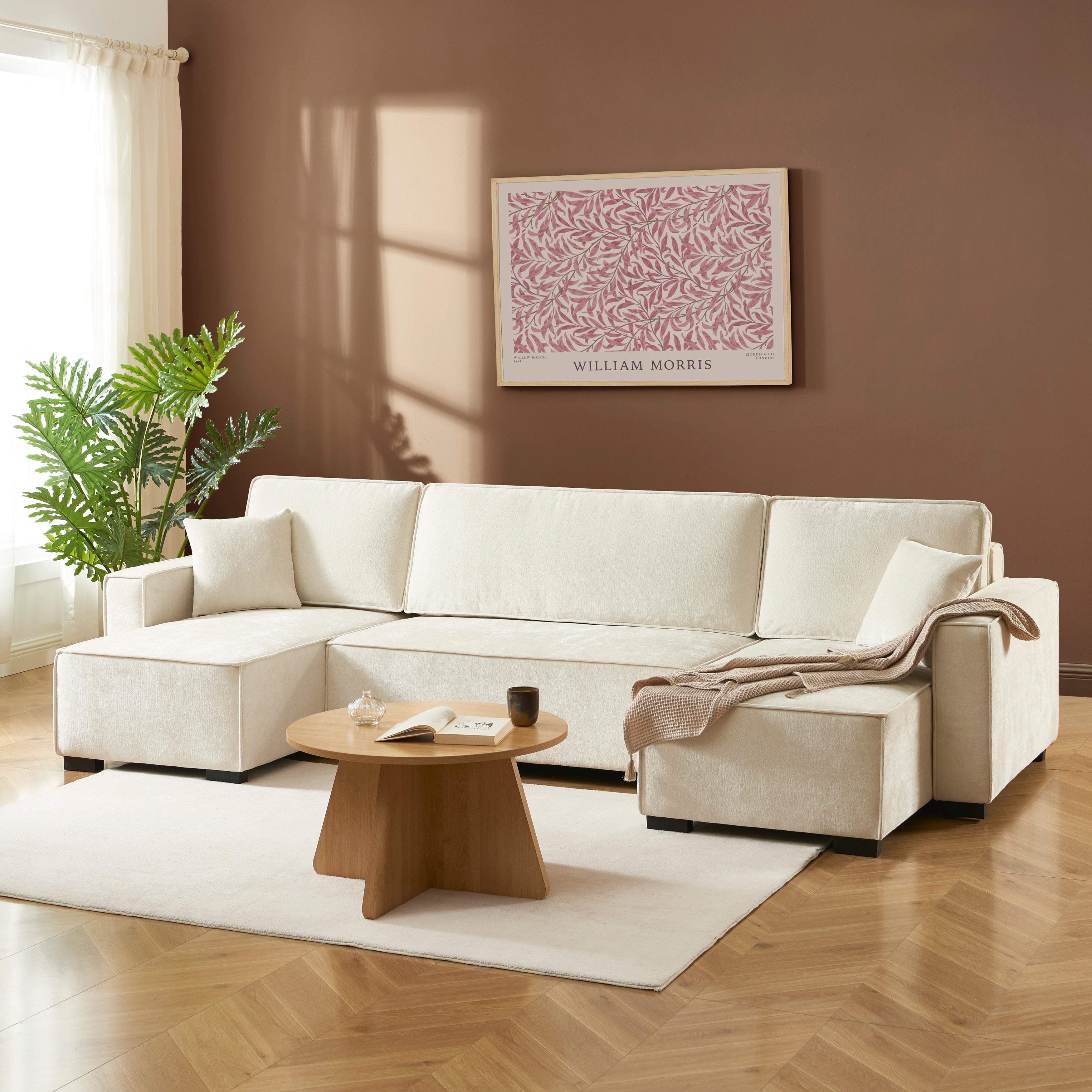 GAVI Fabric Panoramic Sofa – Beige