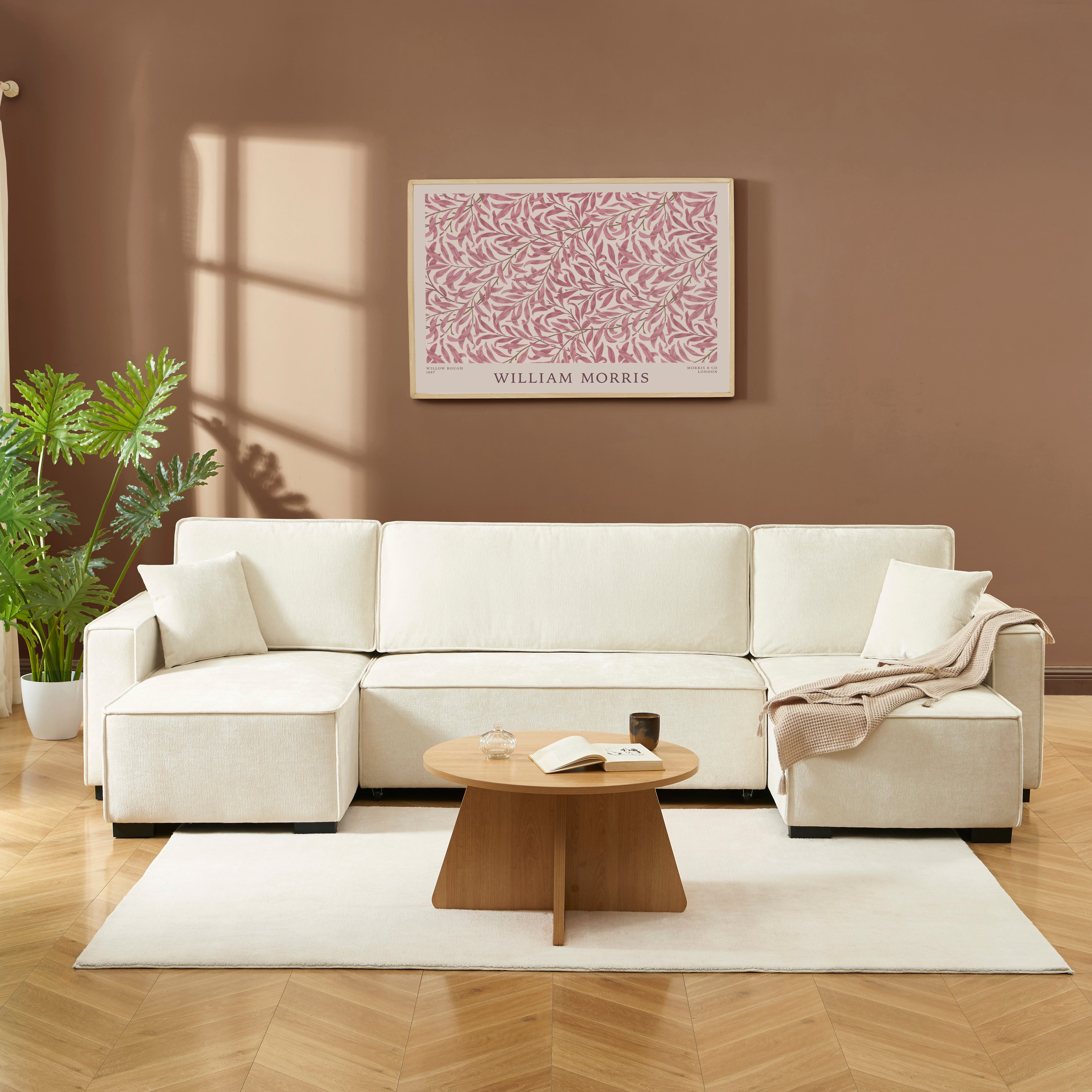 GAVI Fabric Panoramic Sofa – Beige