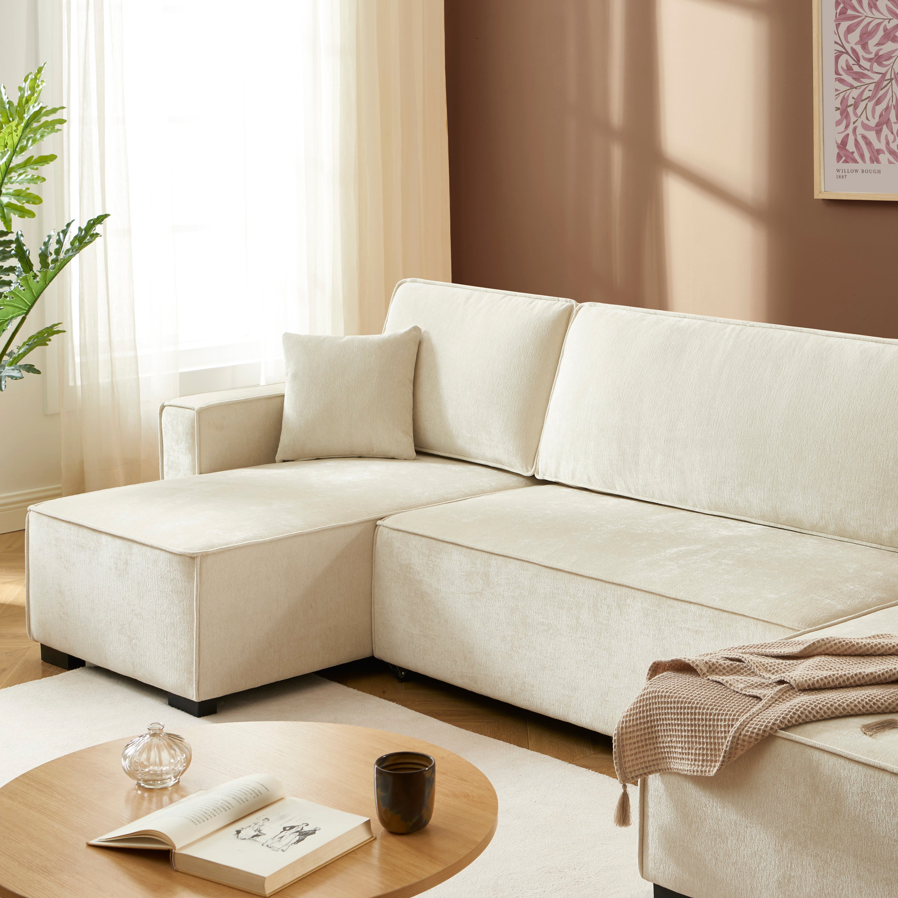 GAVI Fabric Panoramic Sofa – Beige