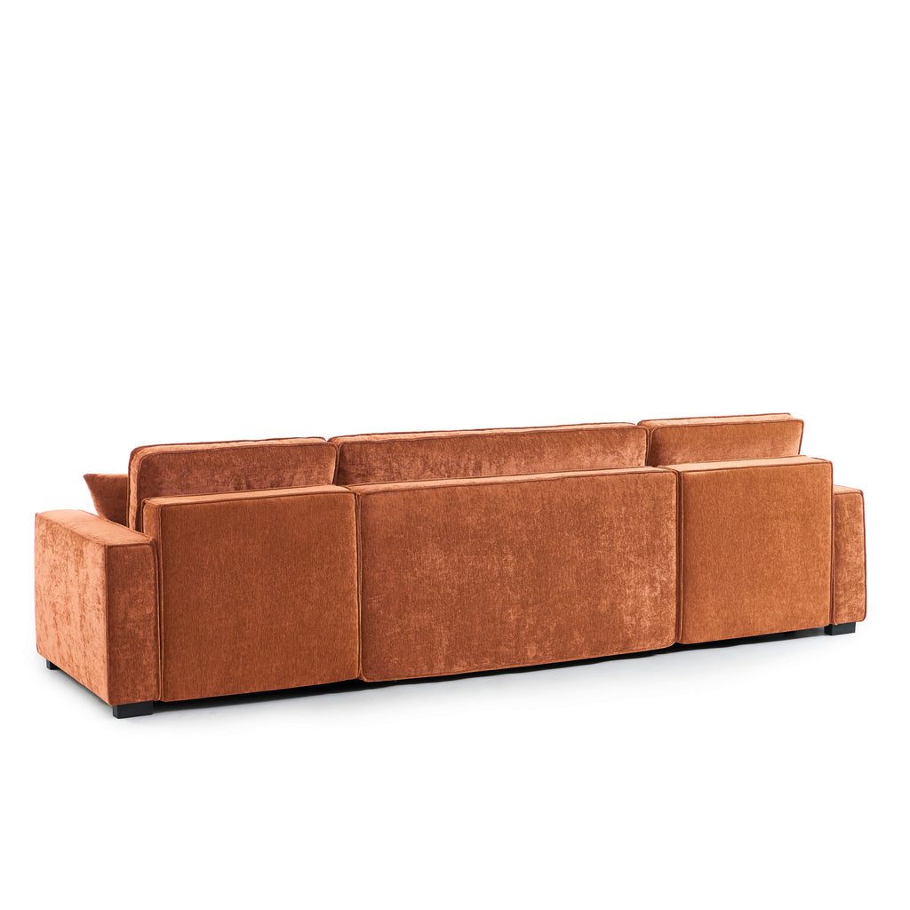 GAVI Fabric Panoramic Sofa – Terracotta