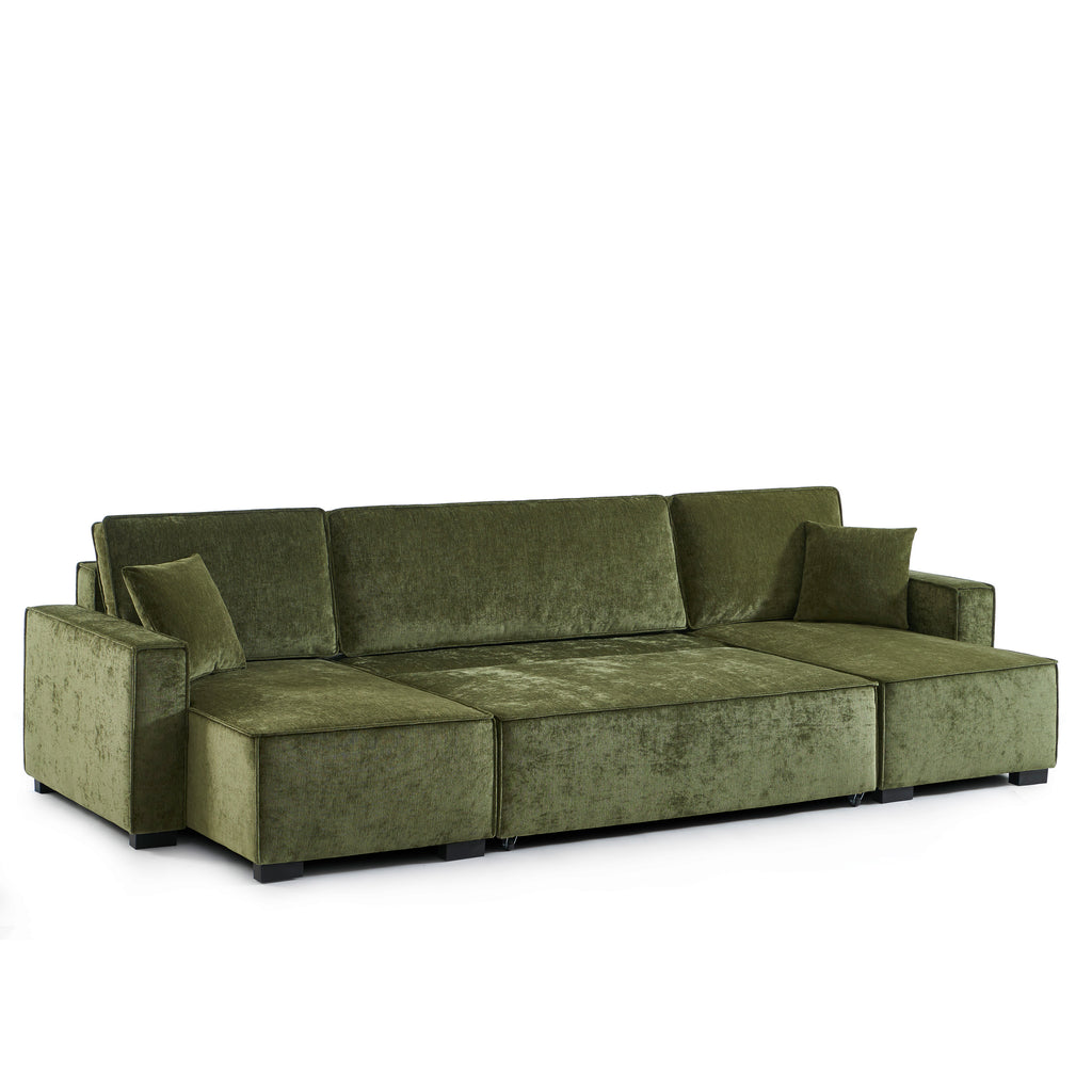 GAVI Fabric Panoramic Sofa – Green