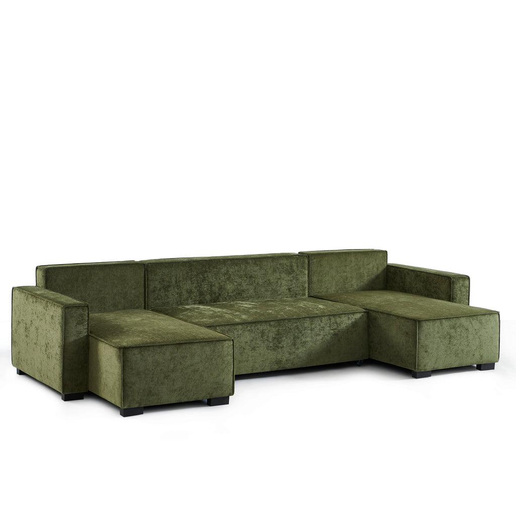 GAVI Fabric Panoramic Sofa – Green