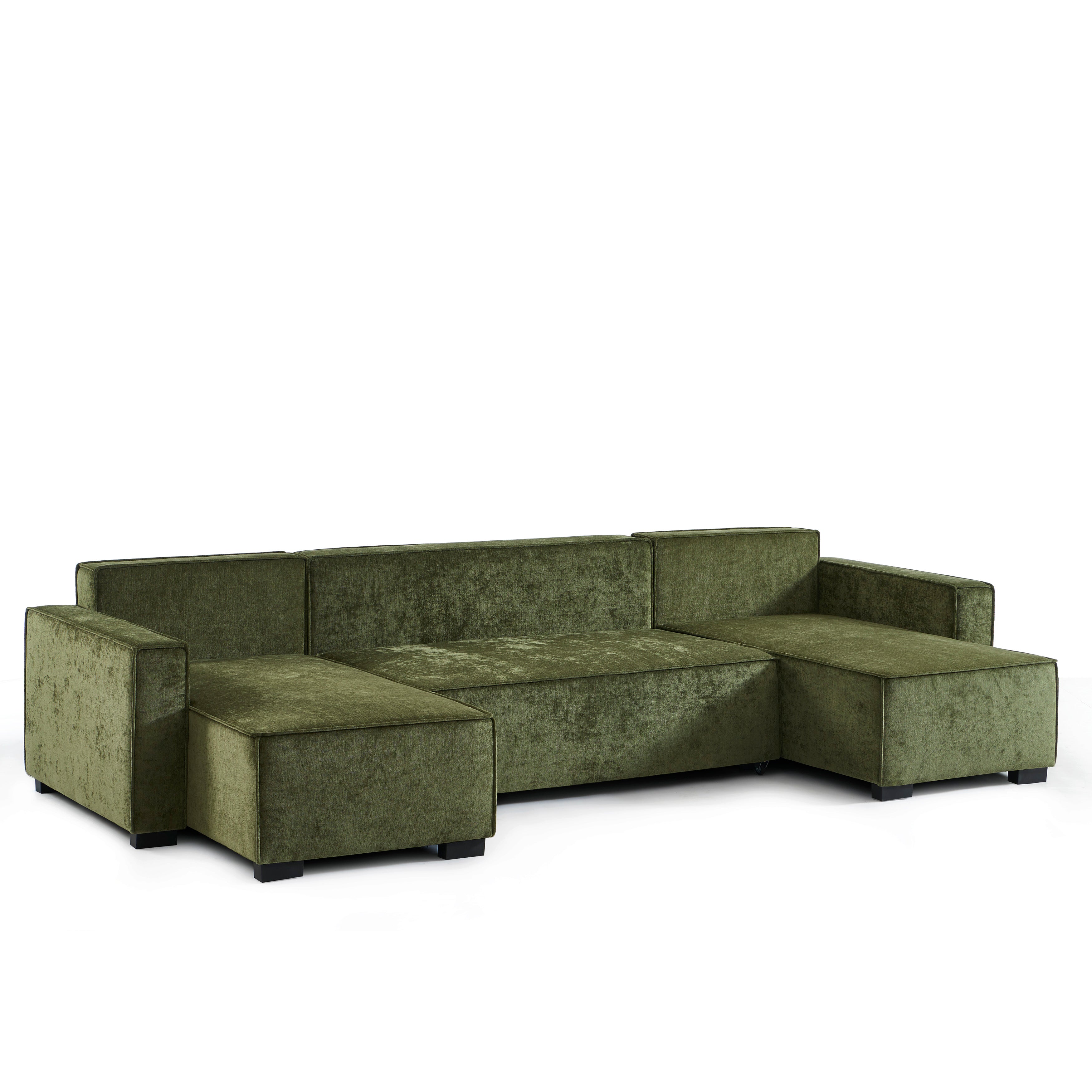 GAVI Fabric Panoramic Sofa – Green