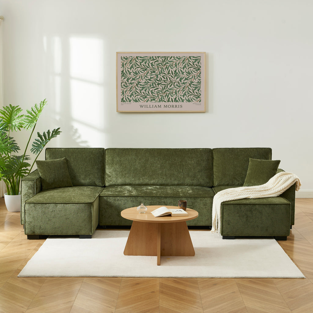 GAVI Fabric Panoramic Sofa – Green
