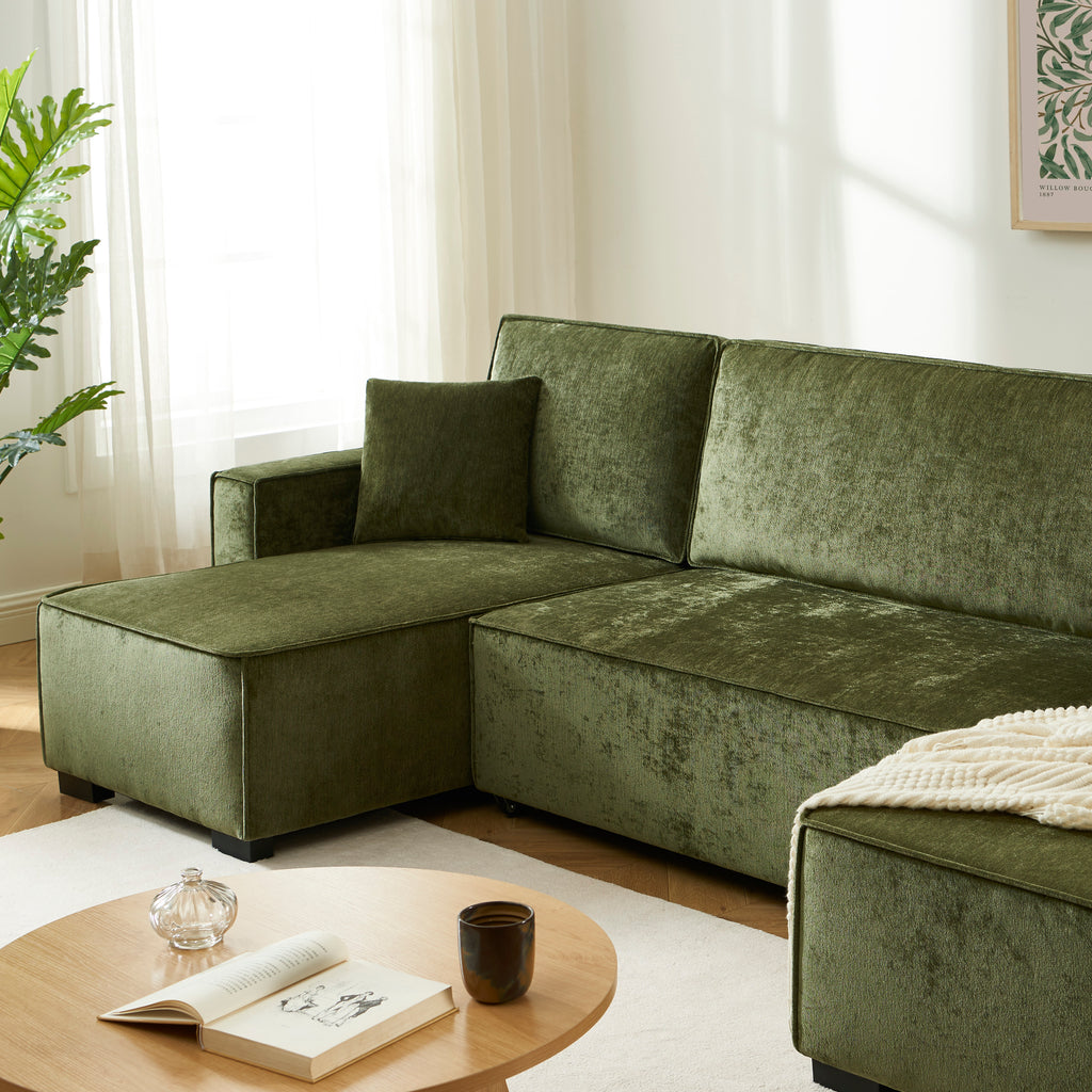 GAVI Fabric Panoramic Sofa – Green