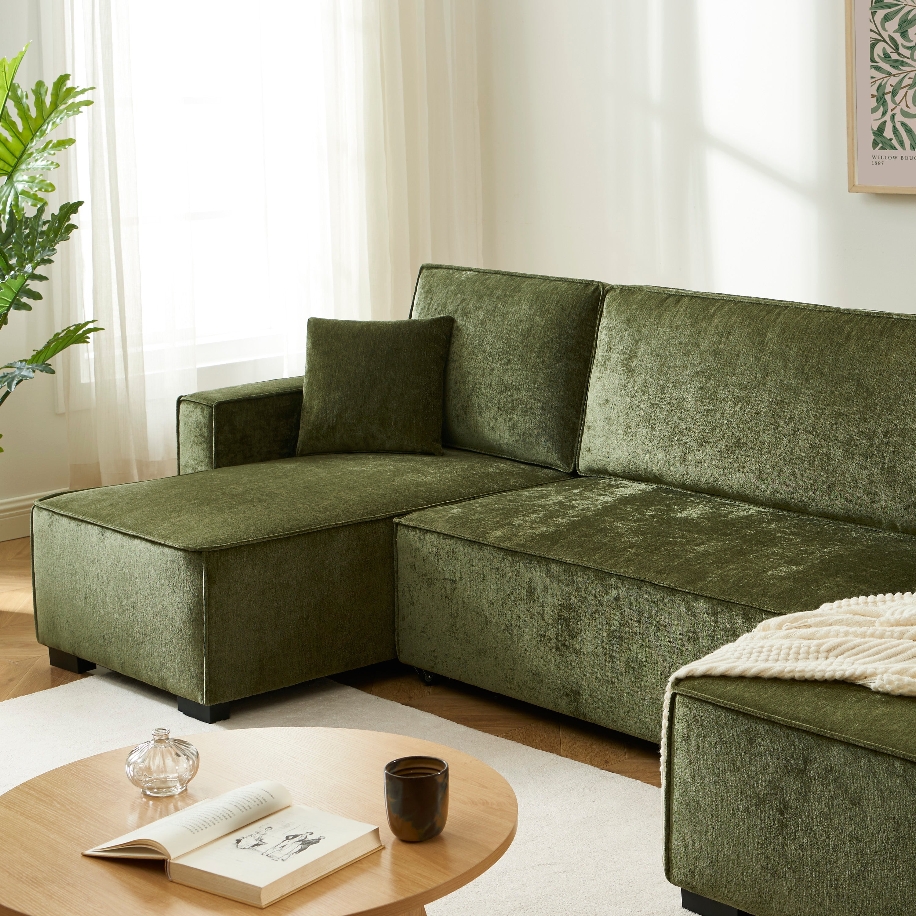 GAVI Fabric Panoramic Sofa – Green