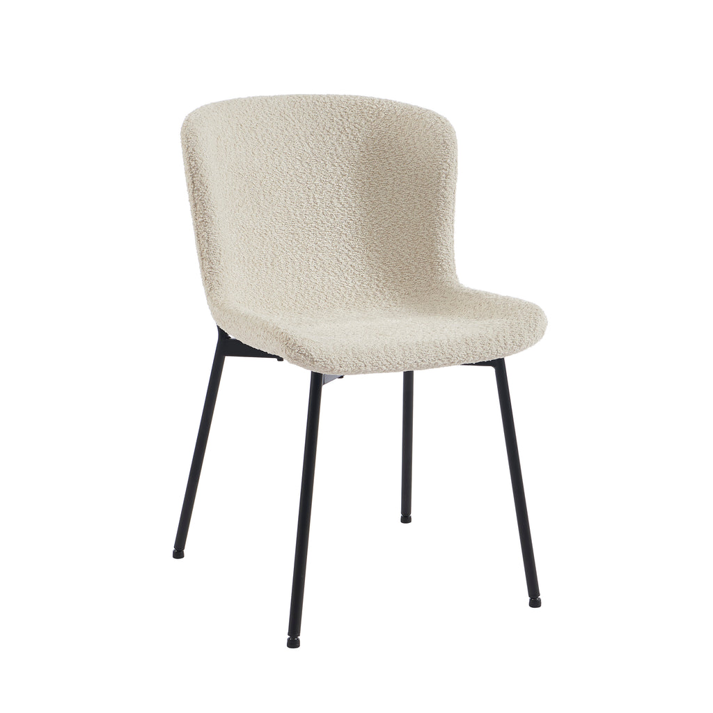GIJA Set of 2 Upholstered Dining Chairs – Beige