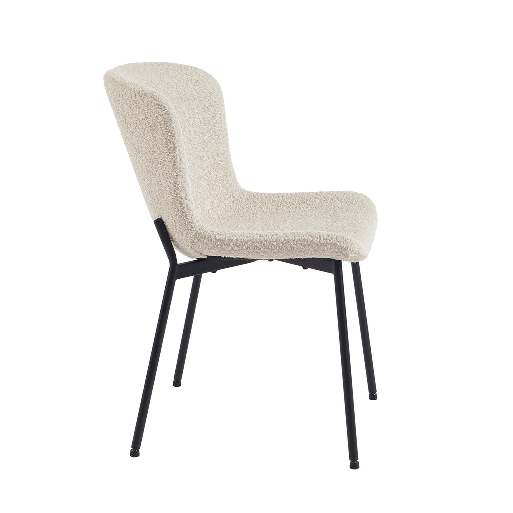 GIJA Set of 2 Upholstered Dining Chairs – Beige