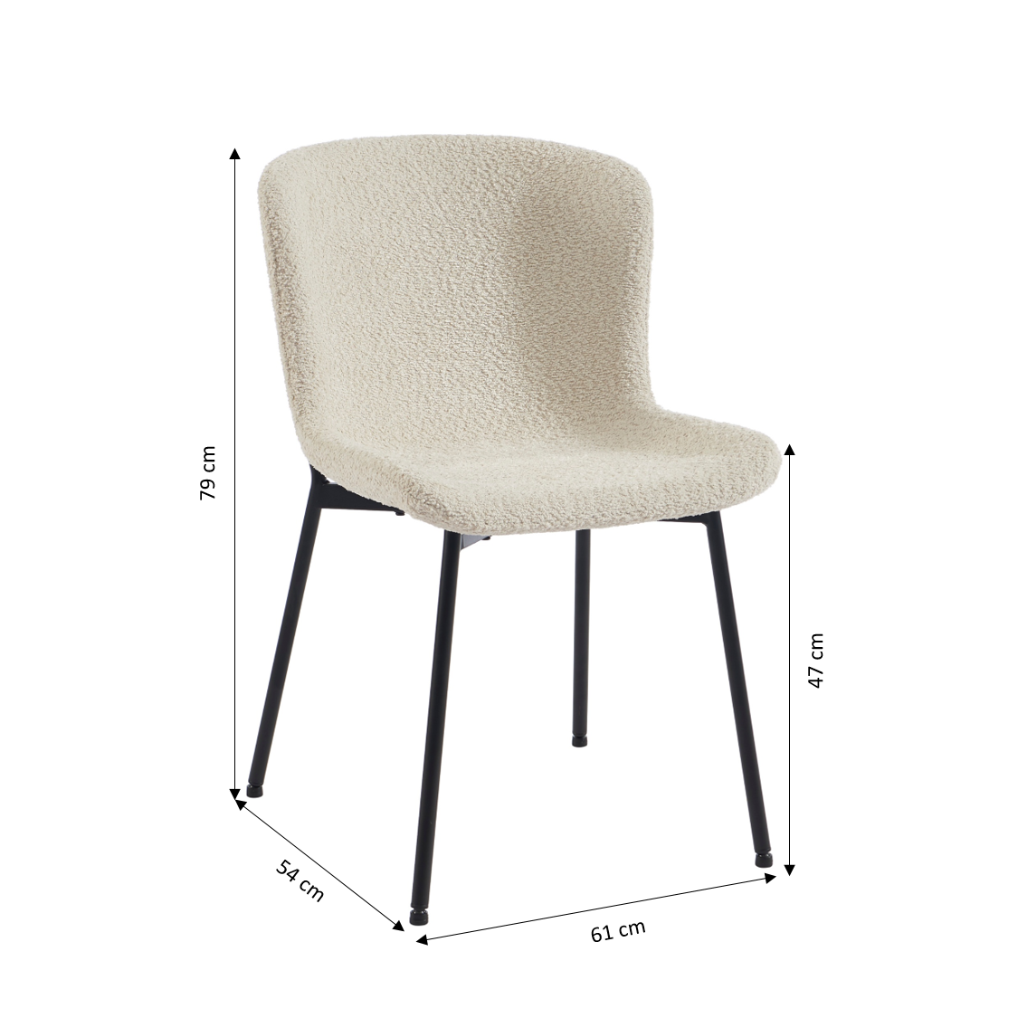 GIJA Set of 2 Upholstered Dining Chairs – Beige