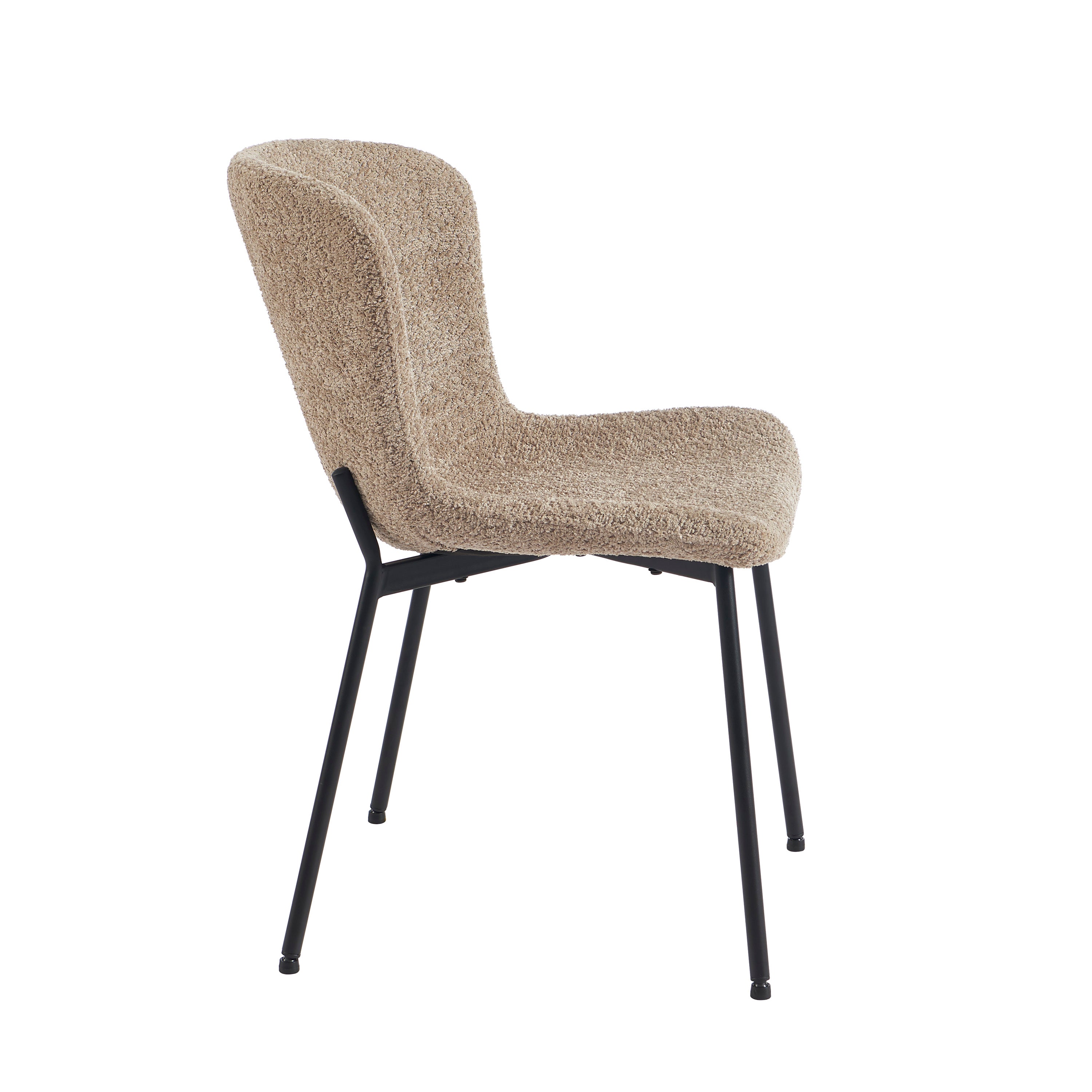 GIJA Set of 2 Upholstered Dining Chairs – Brown