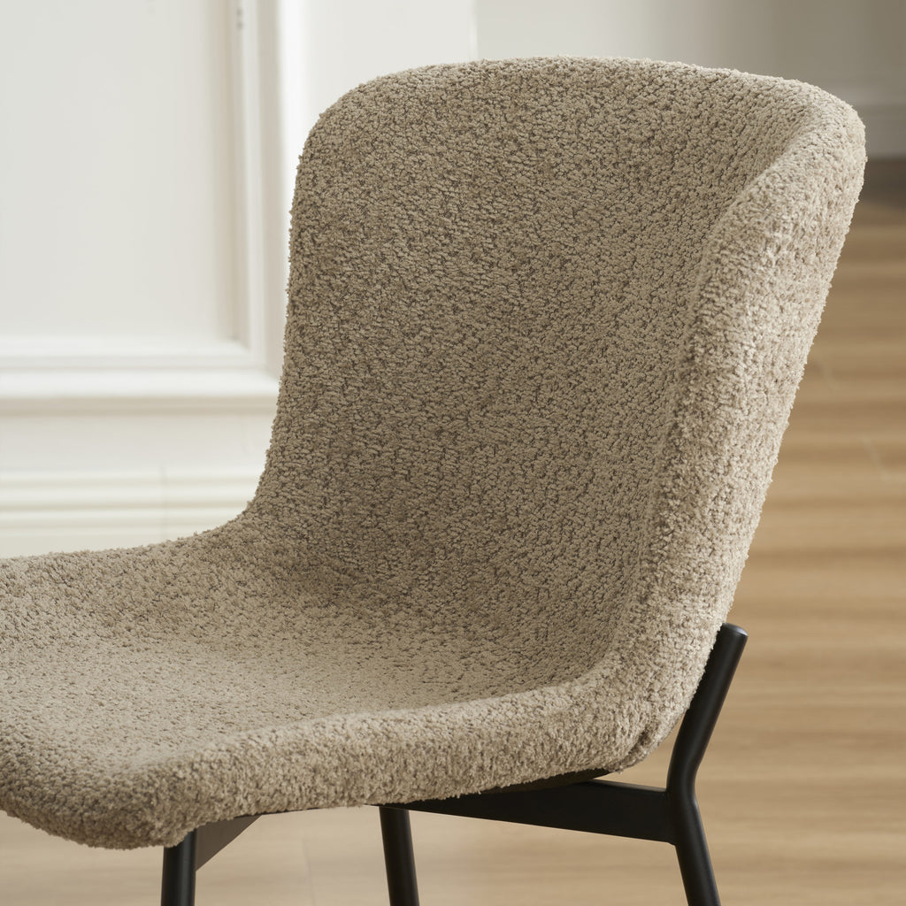 GIJA Set of 2 Upholstered Dining Chairs – Brown