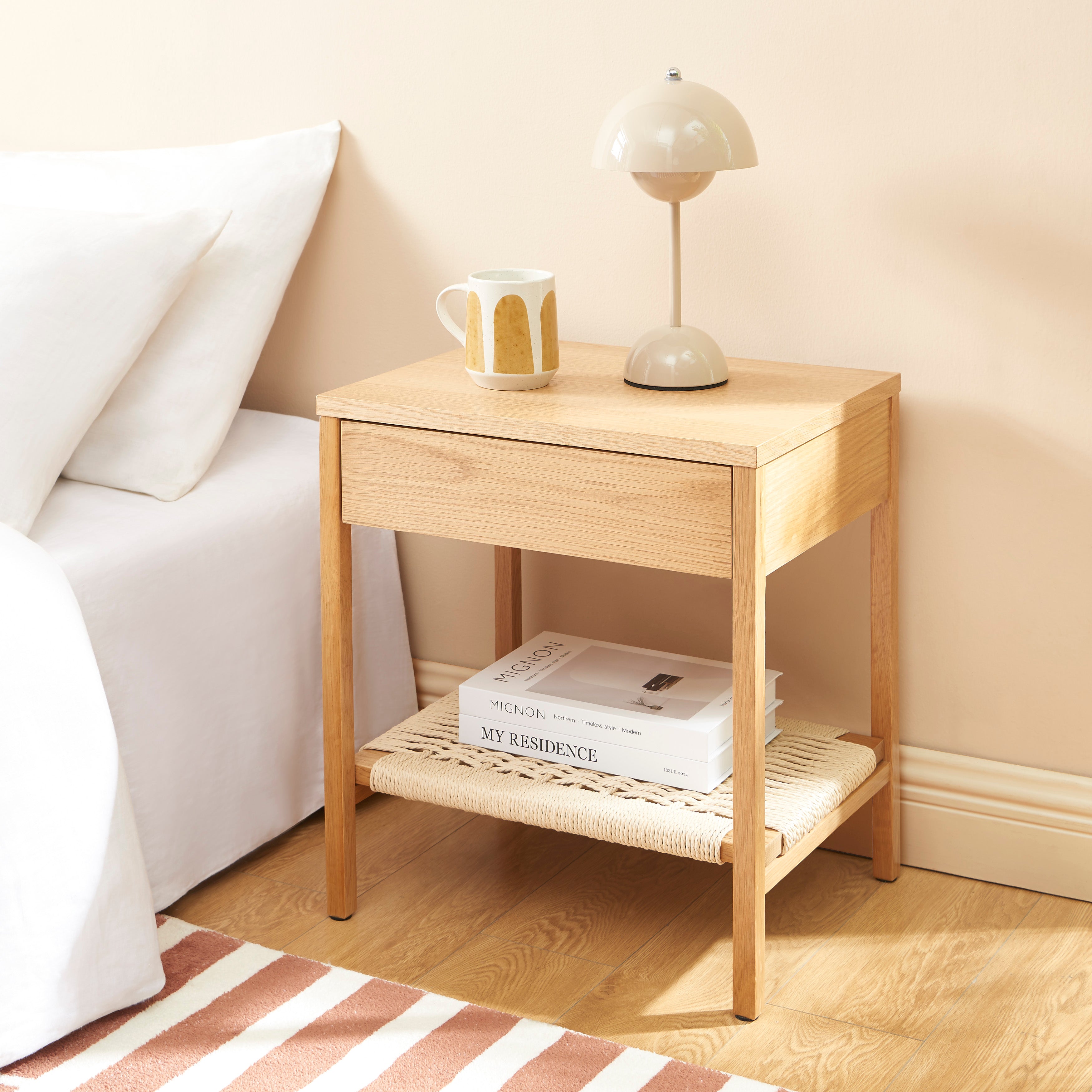GINKO Natural Wood Nightstand