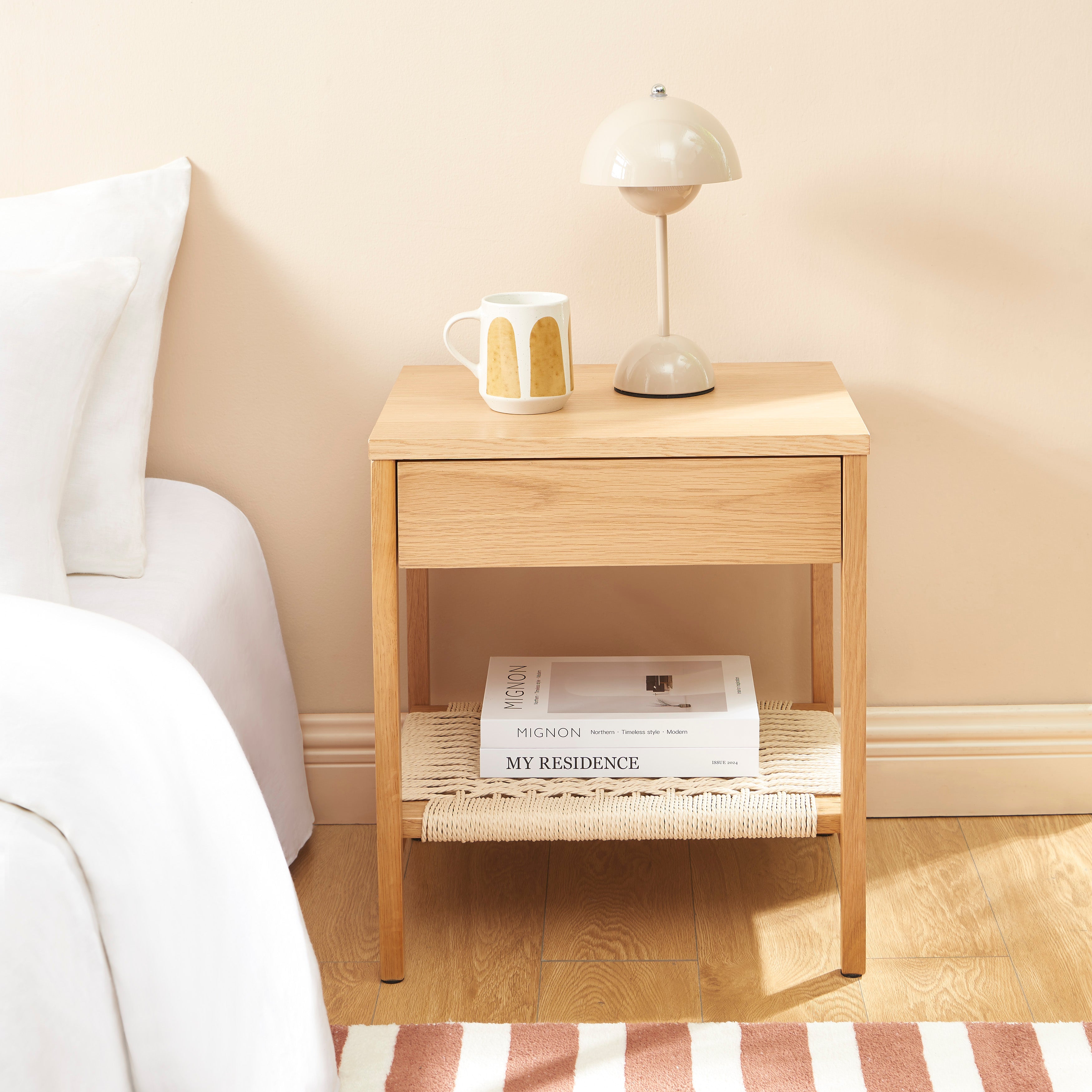 GINKO Natural Wood Nightstand