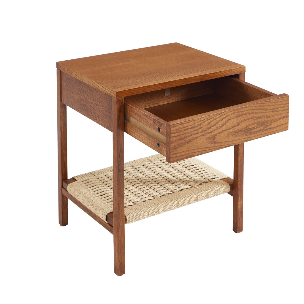 GINKO Natural Wood Nightstand – Walnut
