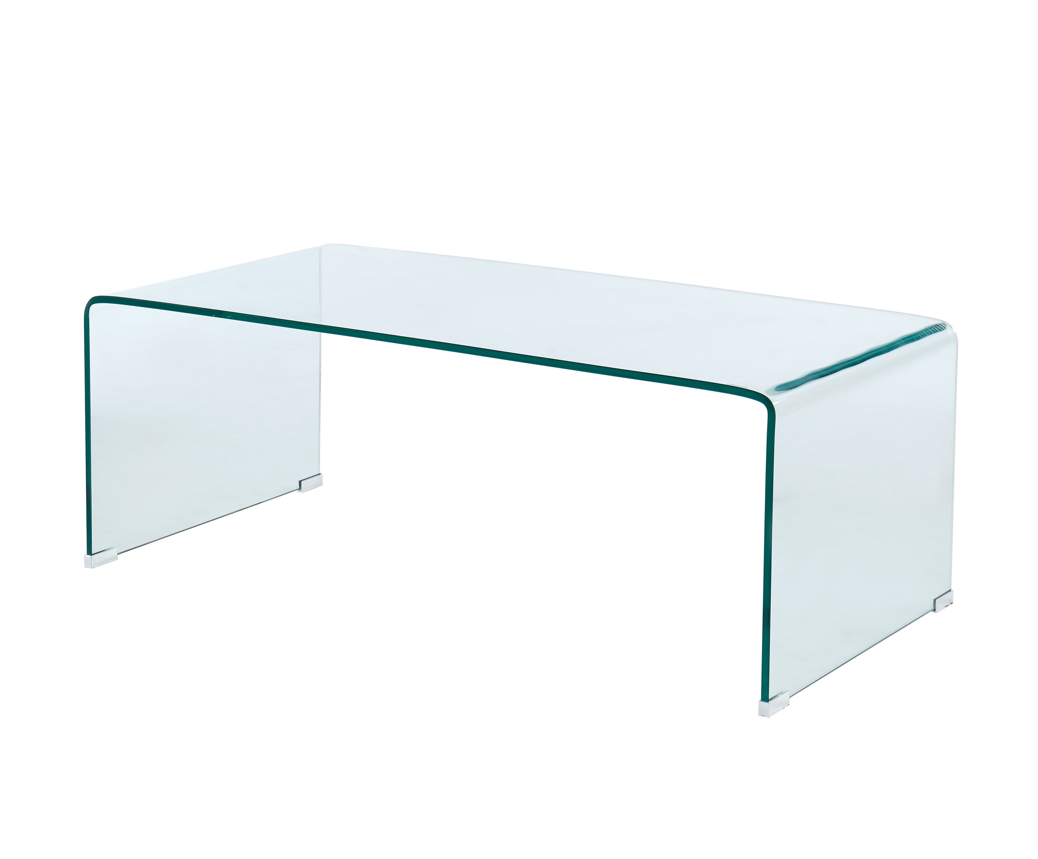 GINZA Tempered Glass and Metal Coffee Table