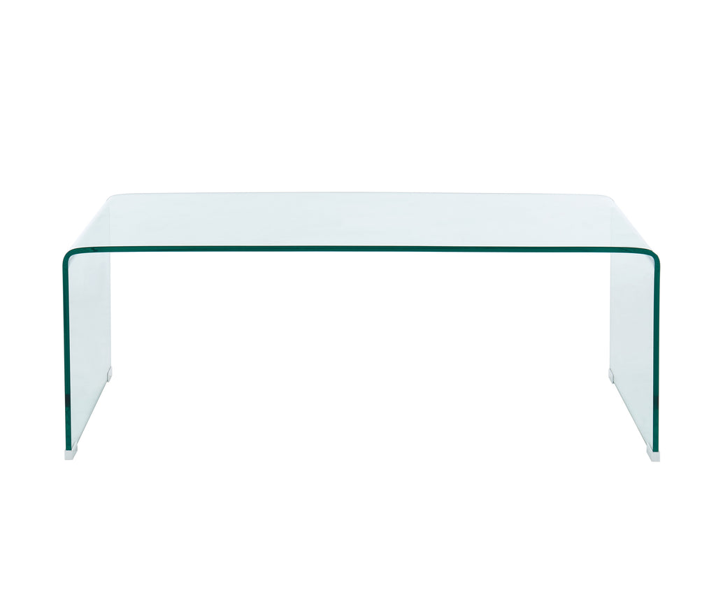 GINZA Tempered Glass and Metal Coffee Table