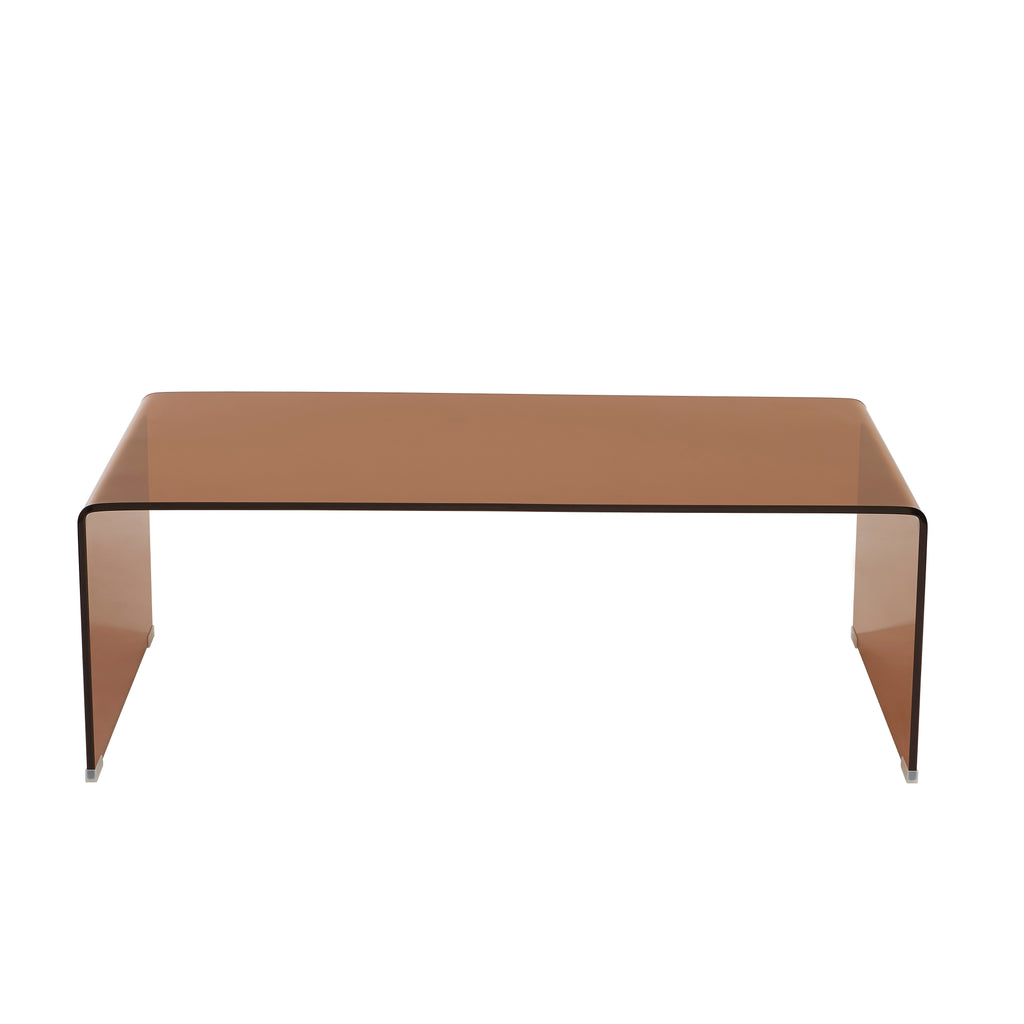 GINZA Tempered Glass and Metal Coffee Table