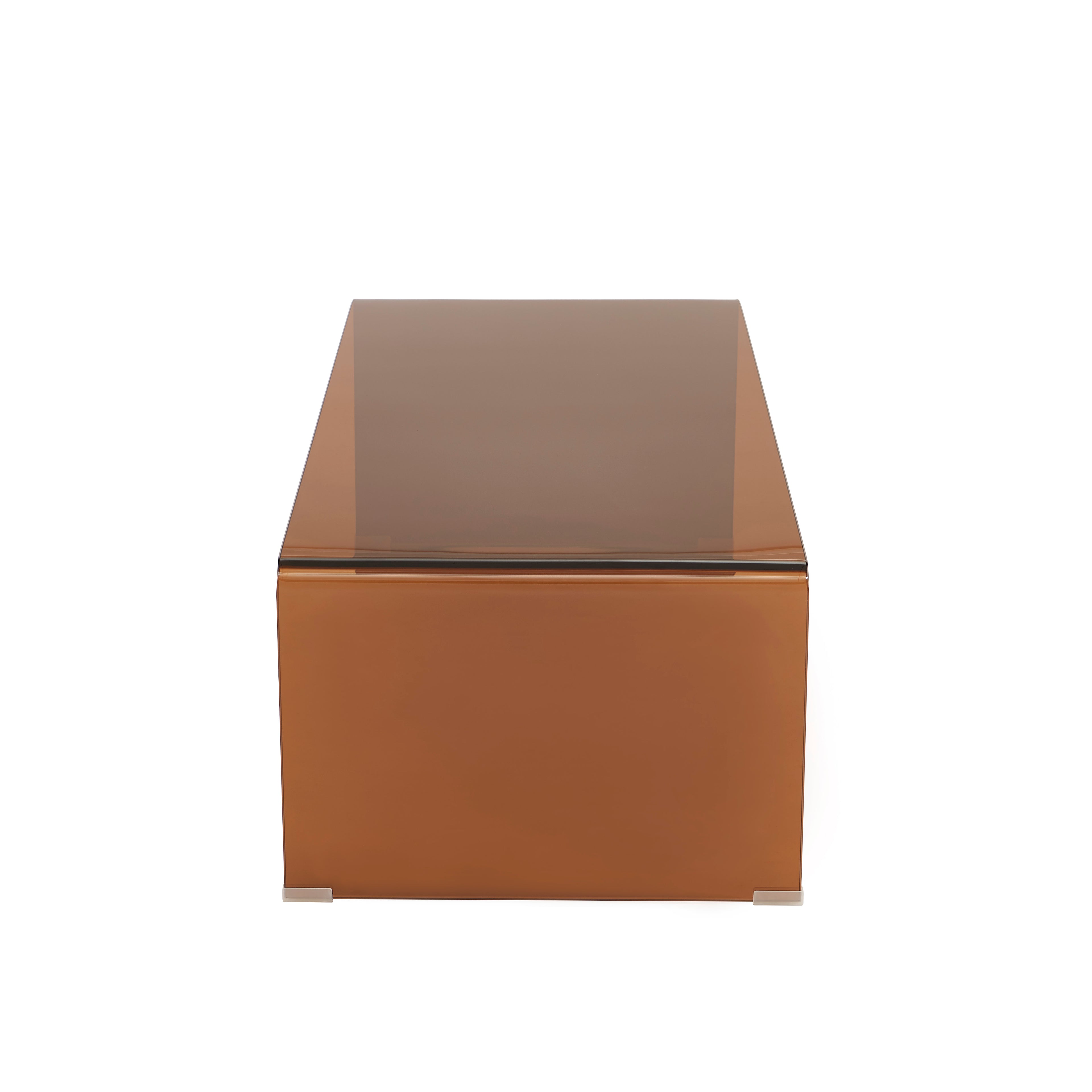 GINZA Tempered Glass and Metal Coffee Table