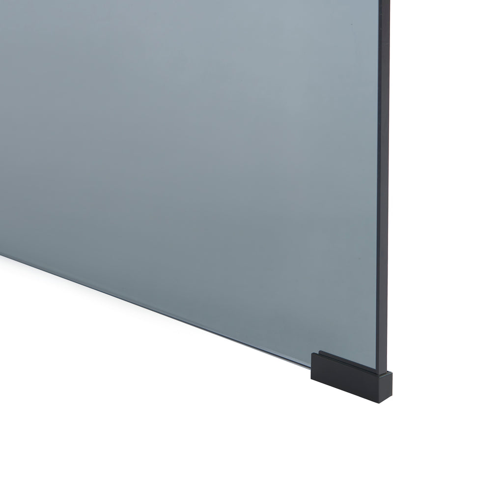 GINZA Tempered Glass and Metal Coffee Table – Black