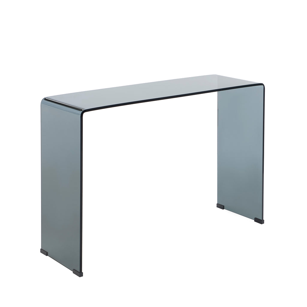 GINZA Tempered Glass and Metal Console Table