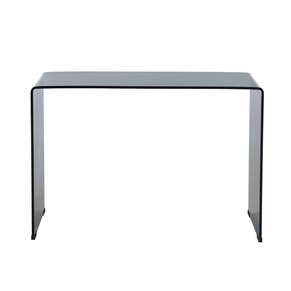 GINZA Tempered Glass and Metal Console Table – Black