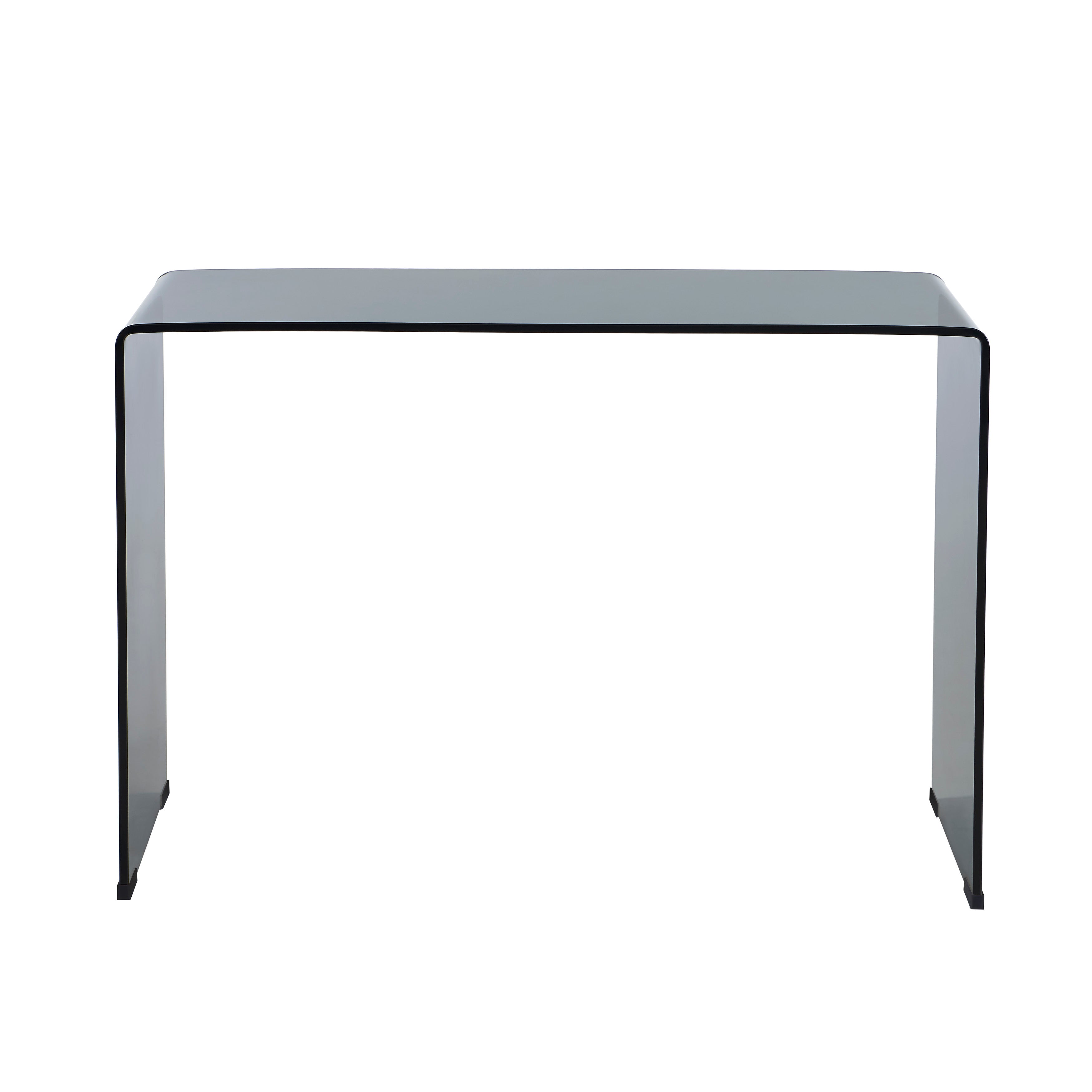 GINZA Tempered Glass and Metal Console Table – Black