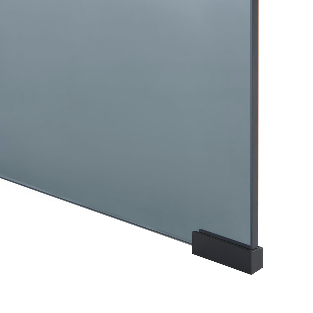 GINZA Tempered Glass and Metal Console Table – Black