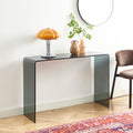 GINZA Tempered Glass and Metal Console Table – Black
