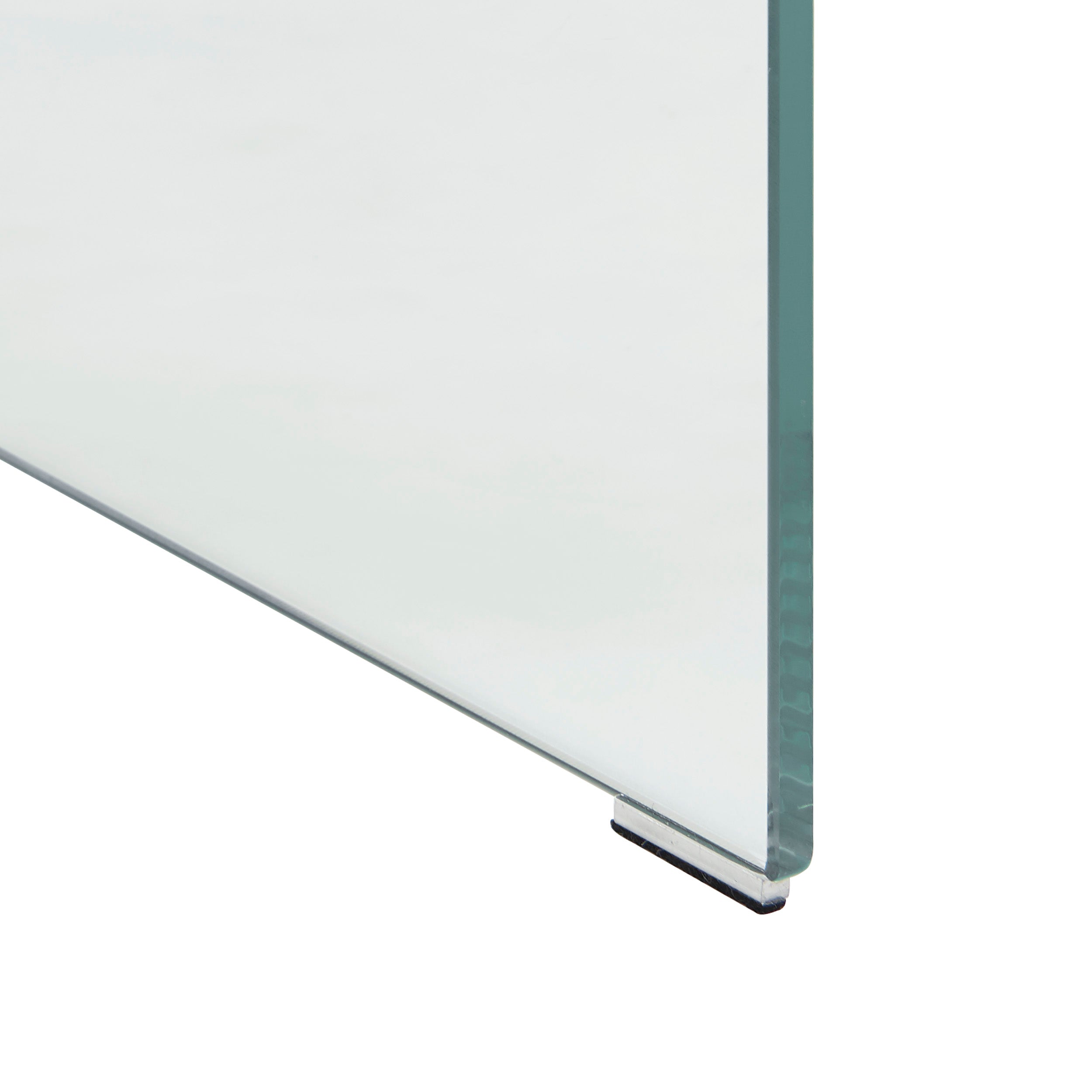 GINZA Tempered Glass and Metal Nightstand