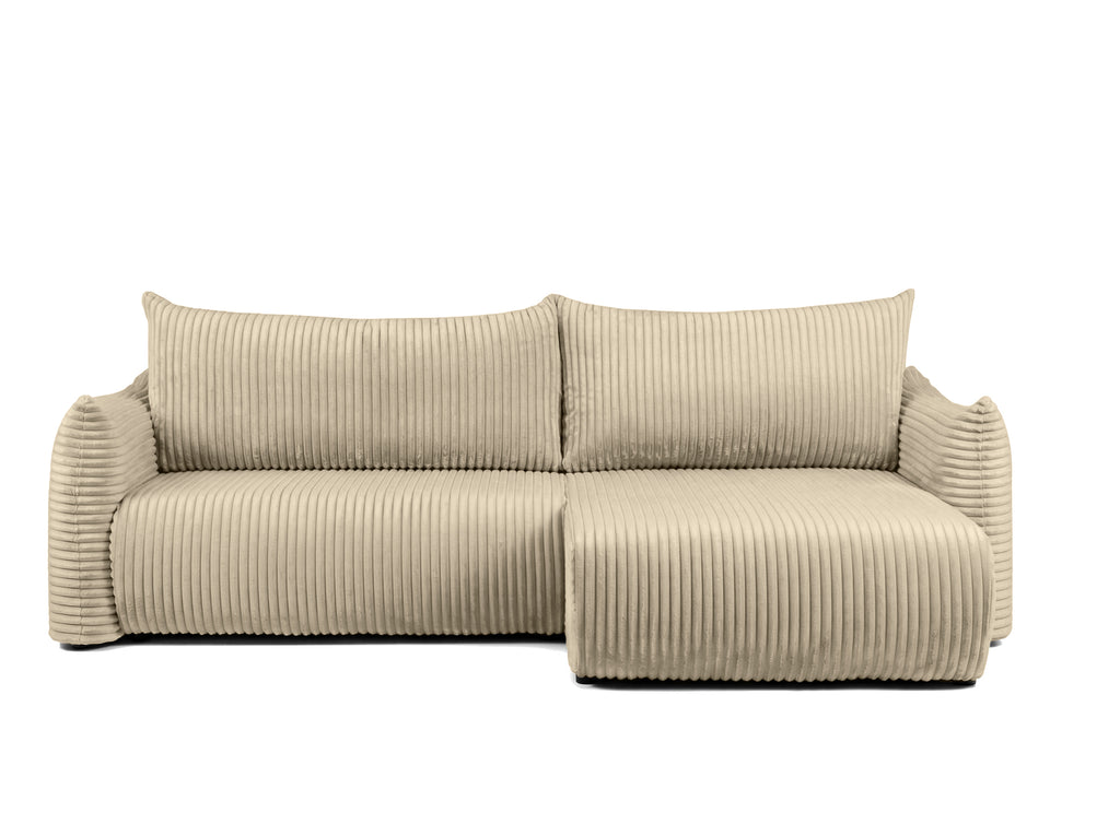 GLORIA 102.5'' Reversible Convertible Sectional Sofa - Beige