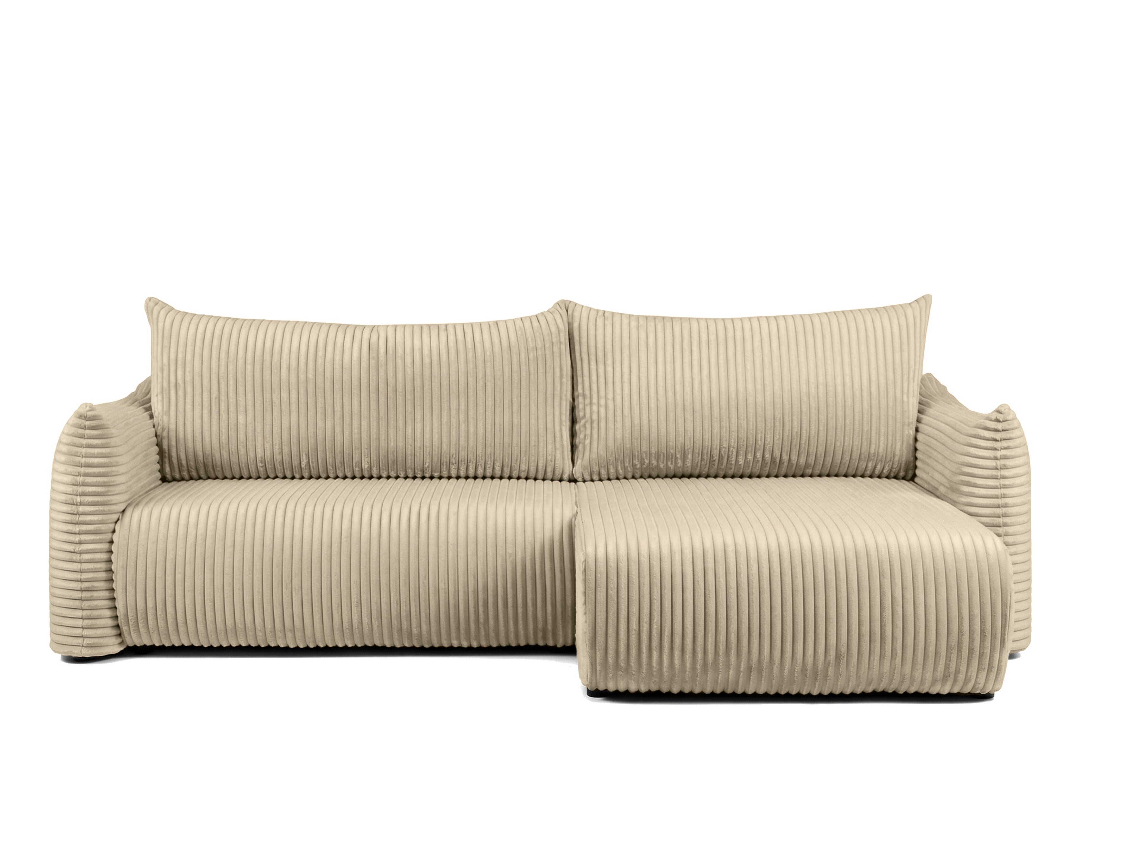 GLORIA 102.5'' Reversible Convertible Sectional Sofa - Beige