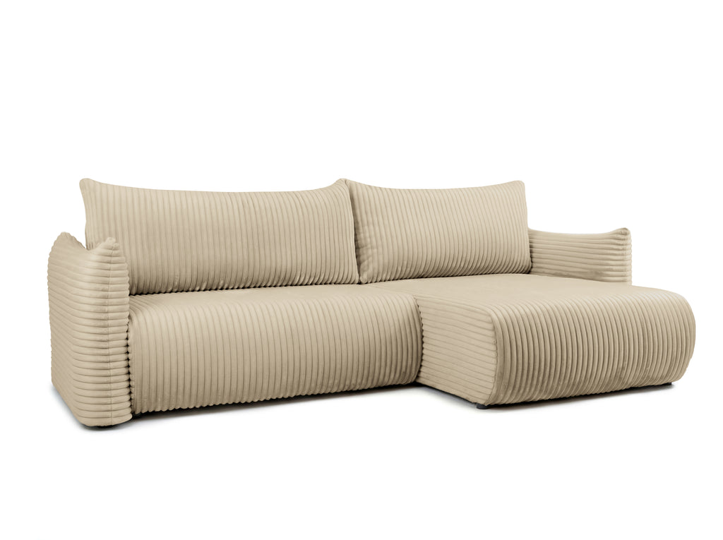 GLORIA 102.5'' Reversible Convertible Sectional Sofa - Beige